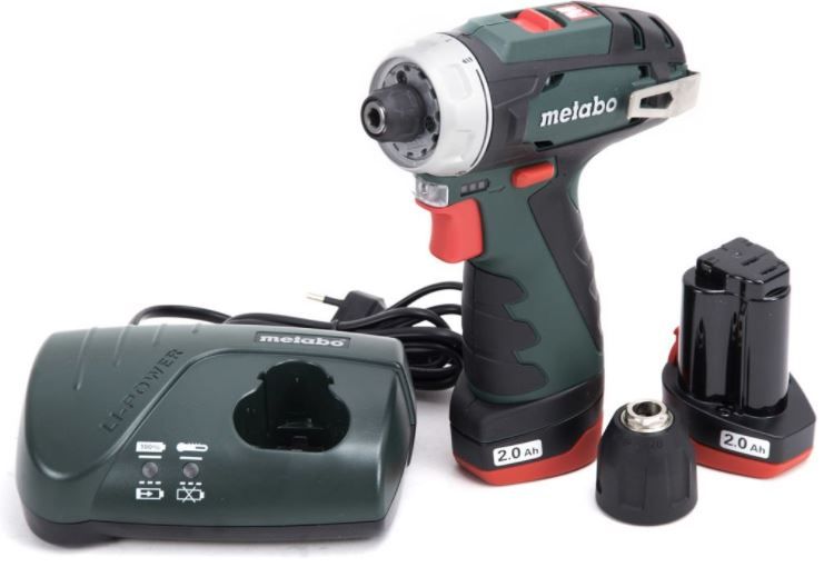 Trell-kruvikeeraja Metabo PowerMaxx BS Basic; 12 V; 2x2,0 Ah aku