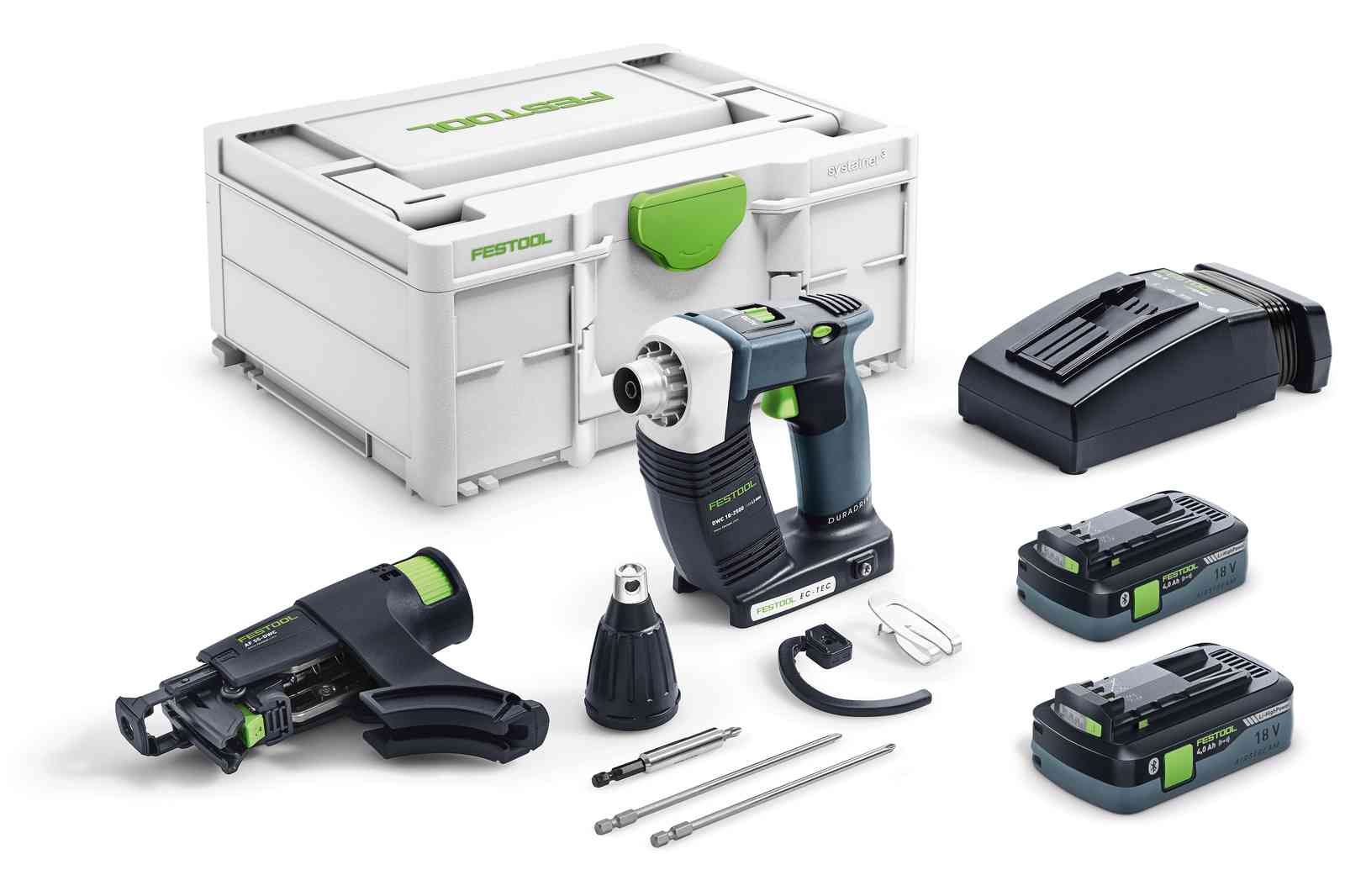Lintkruvikeeraja Festool DWC 18-2500 HPC 4,0 I-Plus DURADRIVE; 18 V; 2x4,0 Ah aku