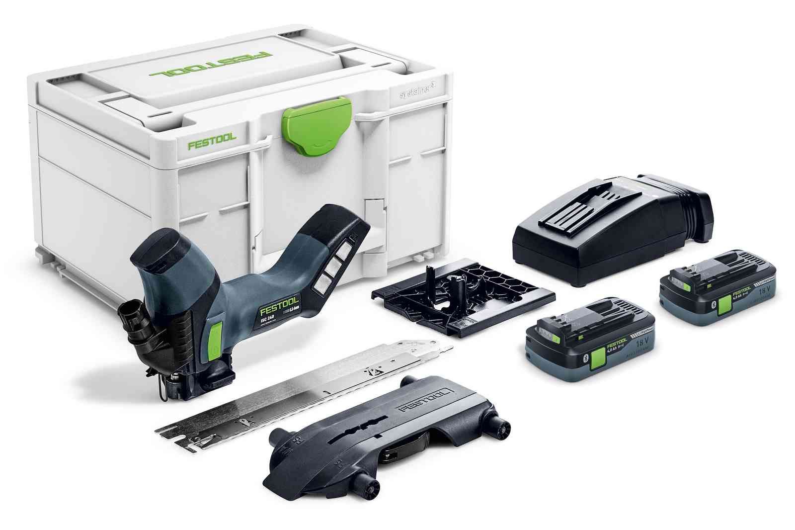 Akutoitel isolatsioonimaterjalide lõikur Festool ISC 240 HPC 4,0 EBI-Plus; 18V; 2x4,0 Ah
