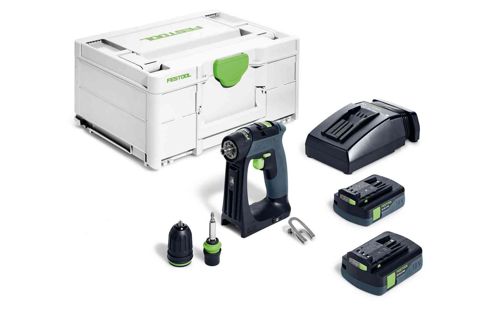 Trell-kruvikeeraja Festool CXS 18 C 3,0-Plus 18 V; 2x3,0 Ah aku
