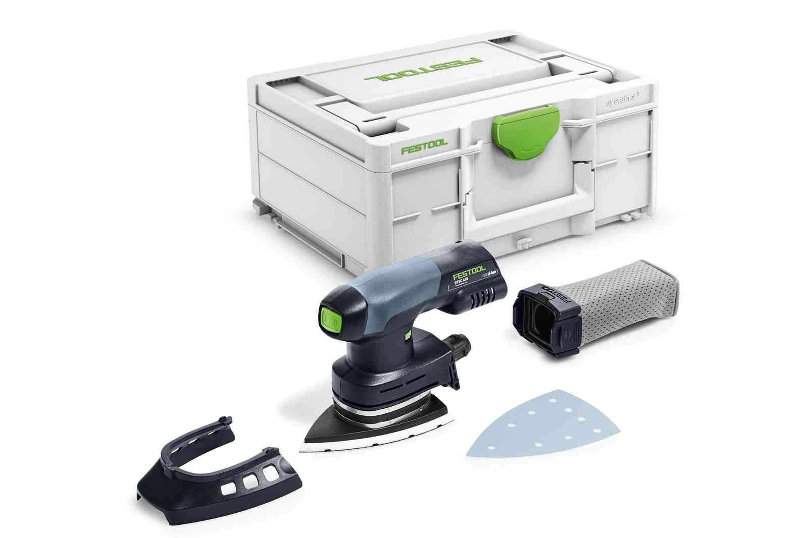 Akukolmnurklihvija Festool DTSC 400 3,0 I-Plus;  18 V; 2x3,0 Ah aku