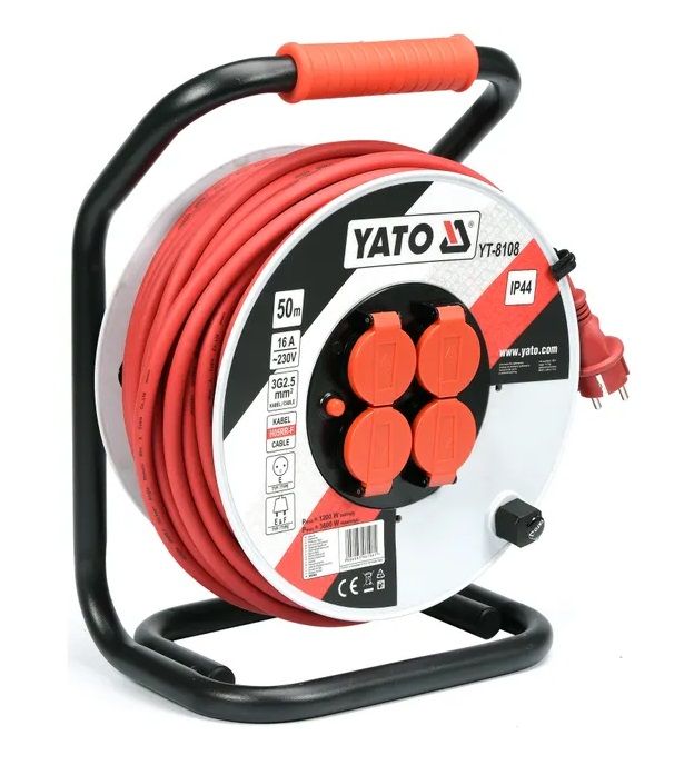 Pikendusjuhe poolil Yato YT-8108; 50 m; 3x2,5 mm²