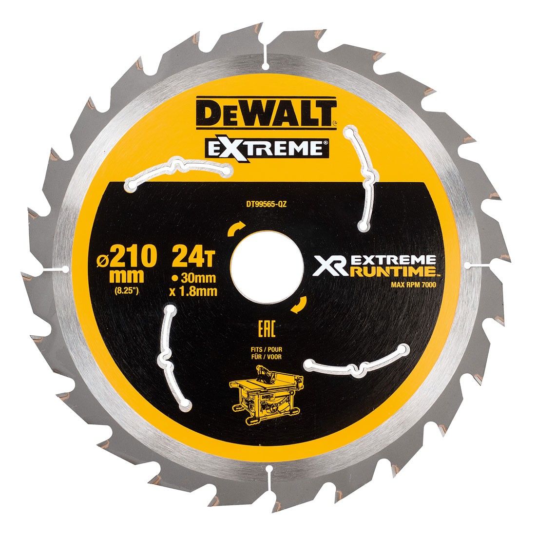 Saeketas puidule DeWalt DT99565-QZ; 210x1,8x30 mm; Z24; 25°