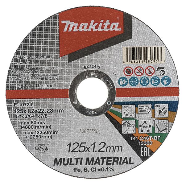 Abrasiiv lõikeketas Makita E-10724 T41; 125x1,2x22,23 mm