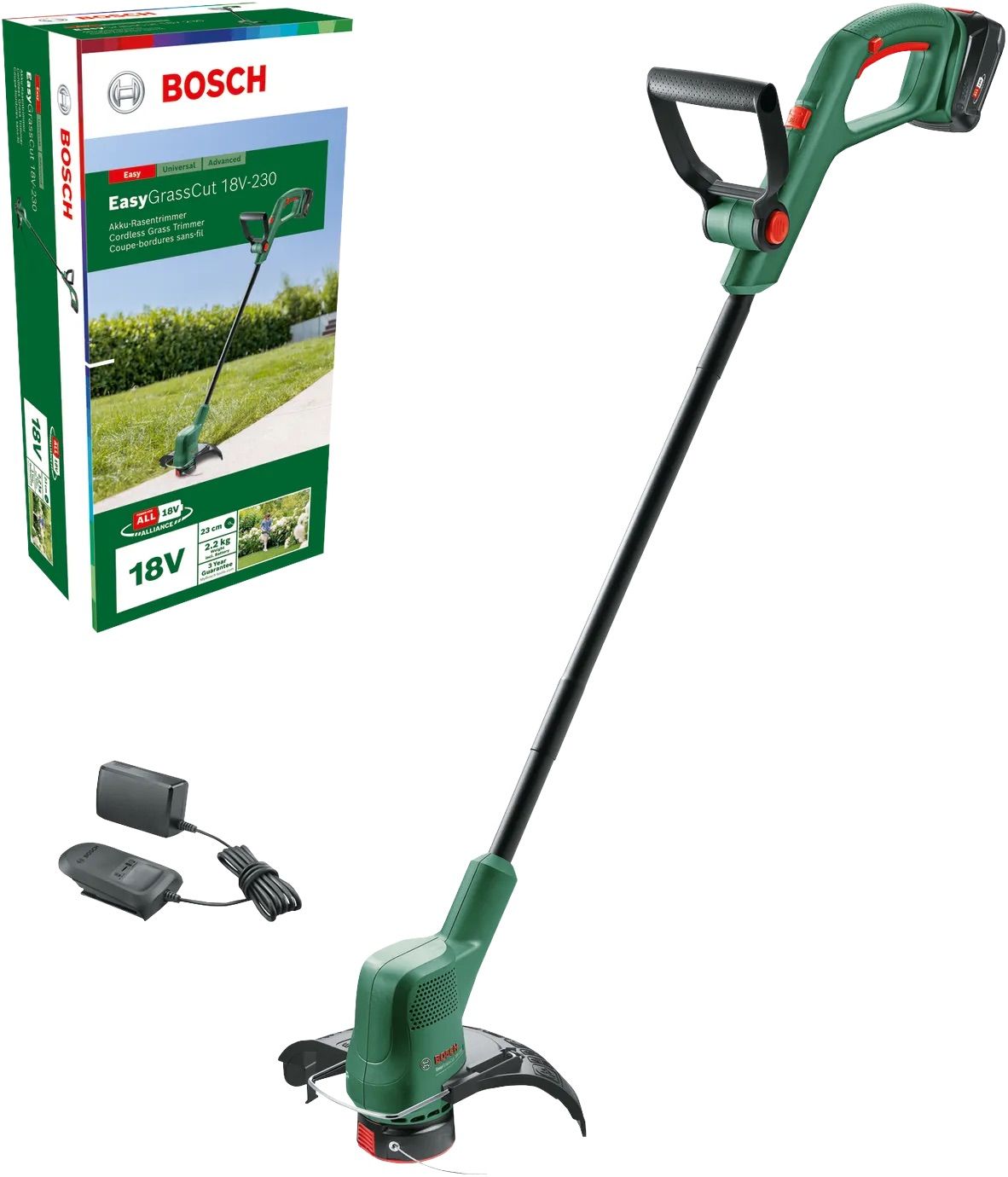 Murutrimmer Bosch EasyGrassCut 18V-230; 18 V; 1x2,0 Ah aku