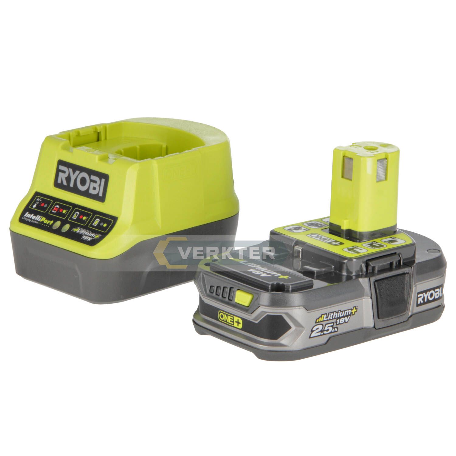 Tarvikute komplekt Ryobi RC18120-125; 18 V; 1x2,5 Ah aku + Laadija RC18120 ONE +