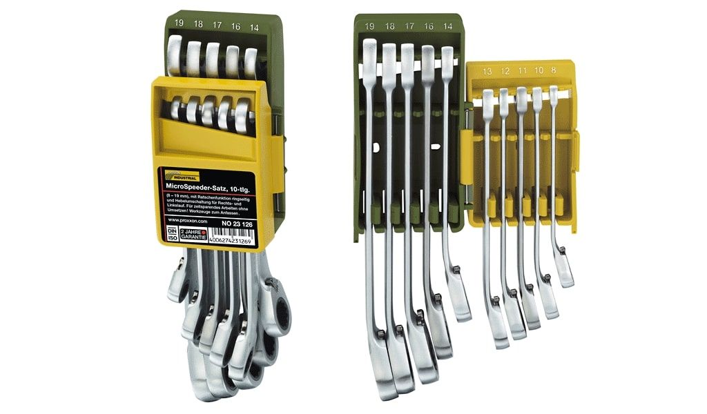Käristiga mutrivõtmete komplekt Proxxon MicroSpeeder; 8-19 mm; 10 tk