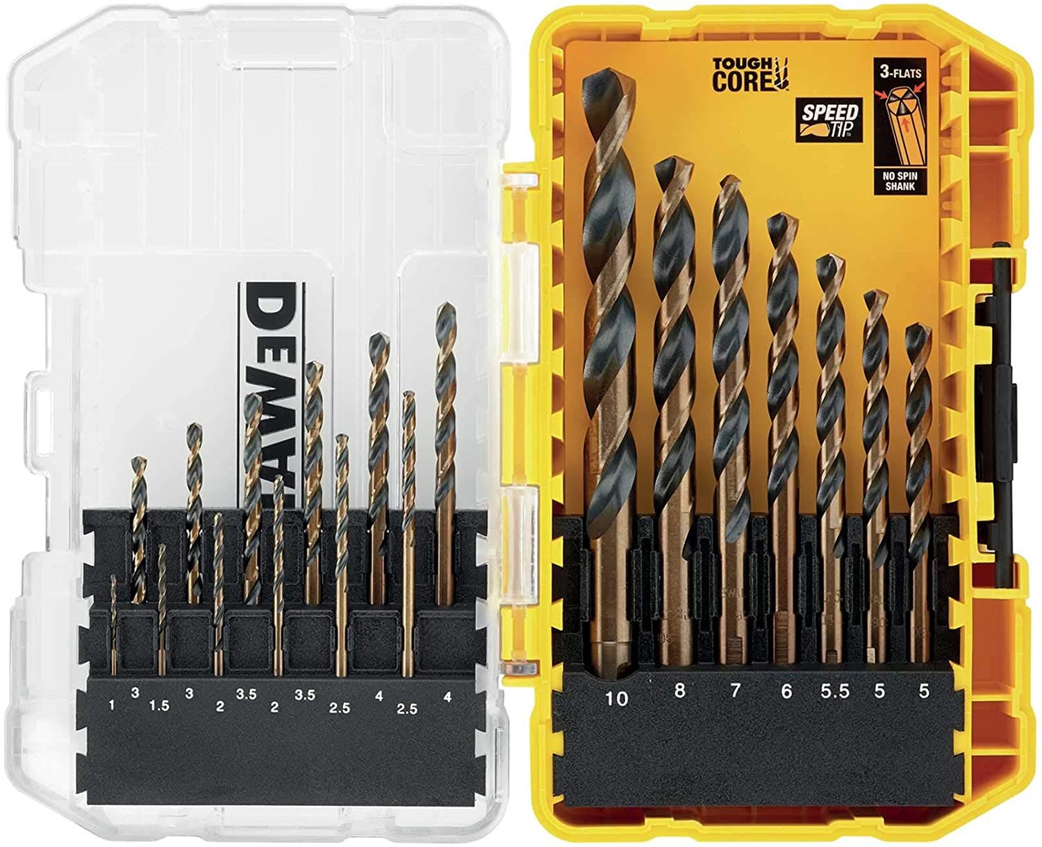 Puuride komplekt DeWalt DT70728-QZ; 1-10 mm; 19 tk