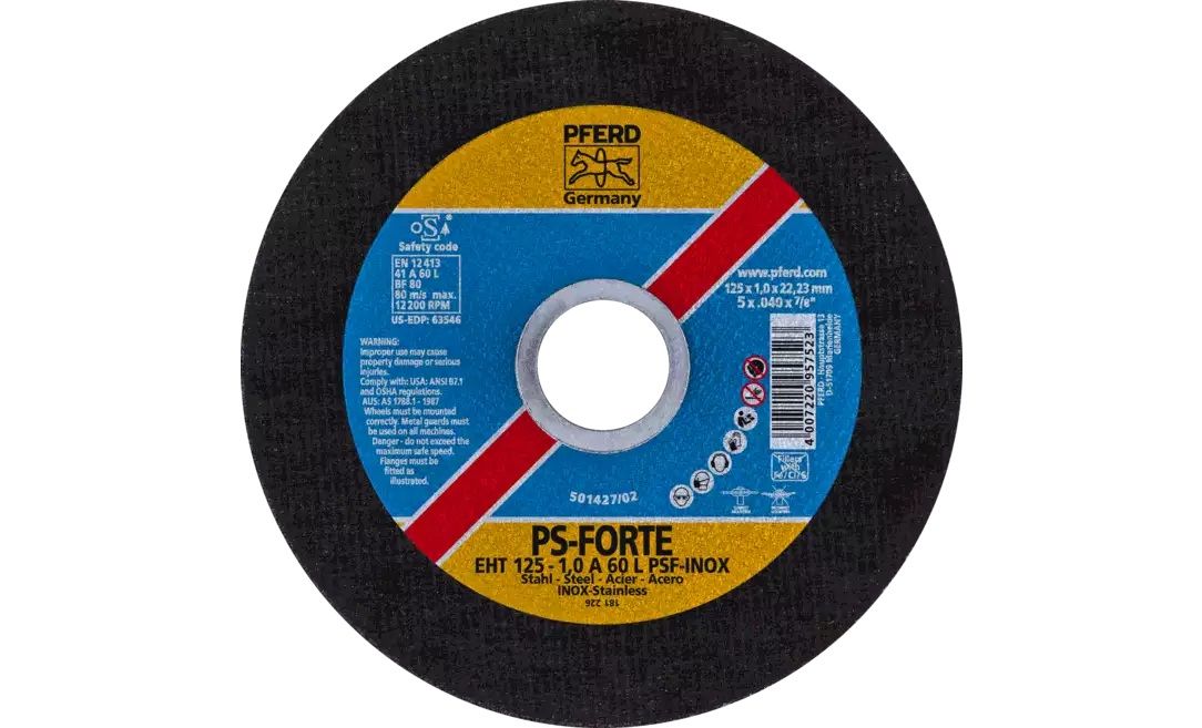 Abrasiiv lõikeketas Pferd PSF Classic Steelox; 125x1x22,23 mm