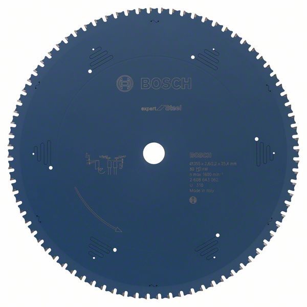 Saeketas metallile Bosch; 355x2,5x25,4 mm; Z80; 0°