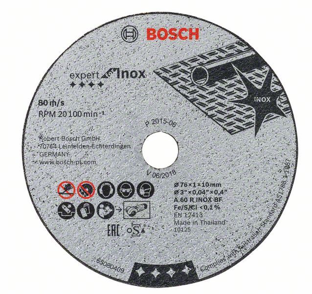 Abrasiiv lõikeketas Bosch 2608601520; 76x1 mm; 5 tk