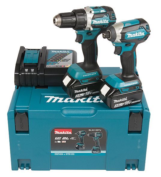 Tööriistakomplekt Makita DLX2189TJ (DDF484 + DTD153); 18 V; 2x5,0 Ah aku