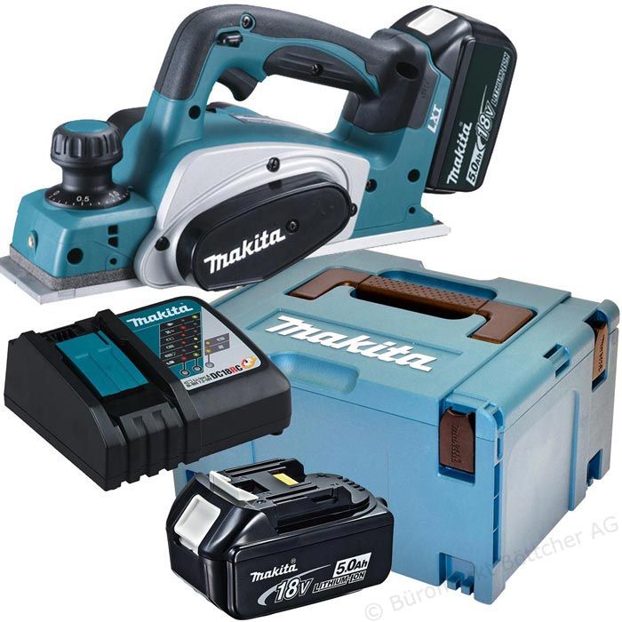 Akuhöövel Makita DKP180RTJ; 18 V; 2x5,0 Ah aku
