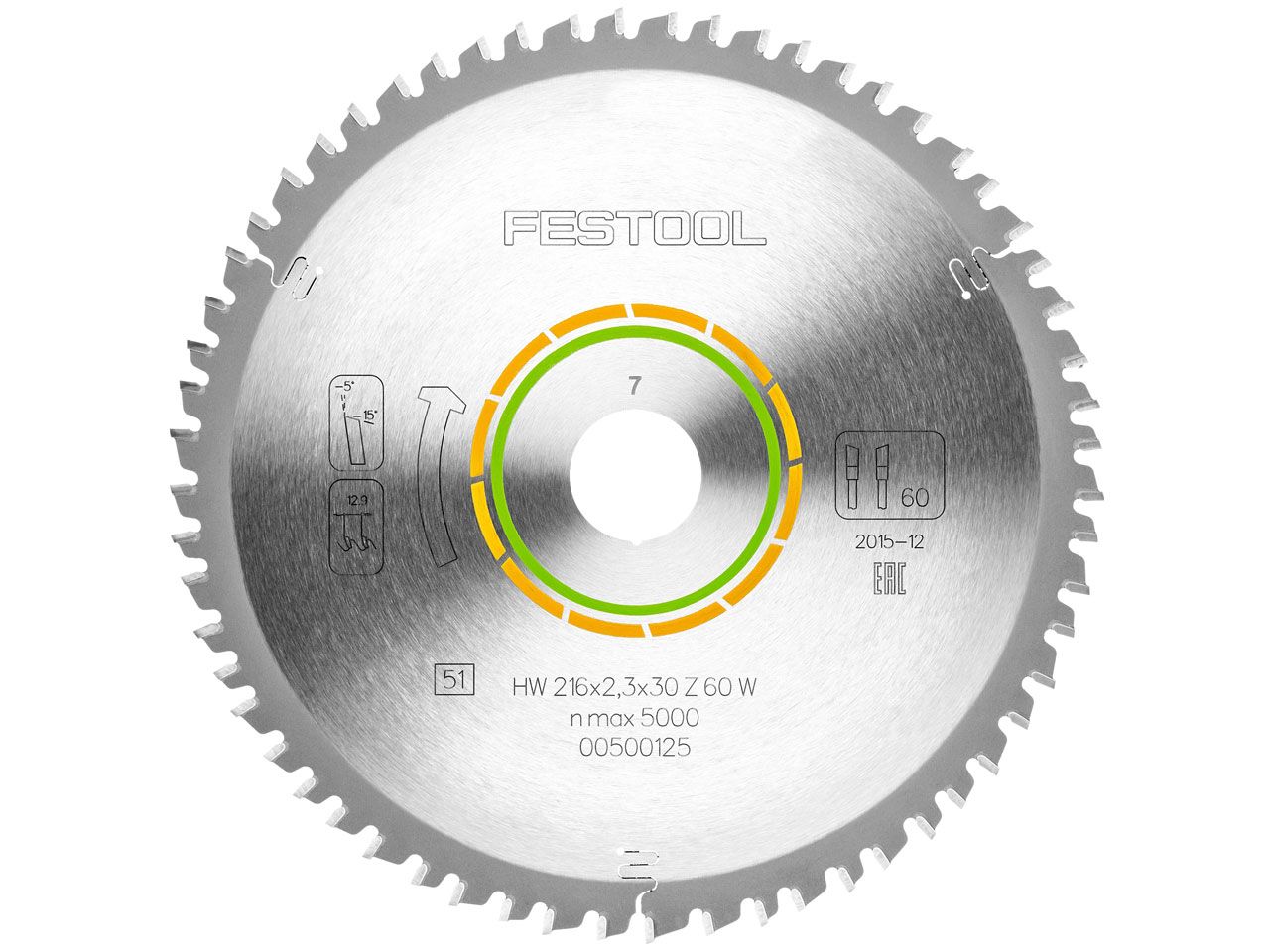 Saeketas puidule Festool; 216x2,3x30,0 mm; Z60; -5°