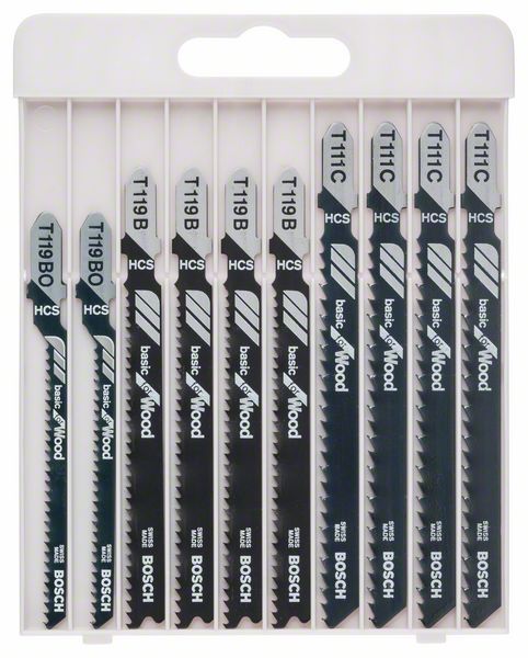 Tikksaeterade komplekt Bosch ''Basic for Wood'' T119BO; T119B; T111C; 10 tk