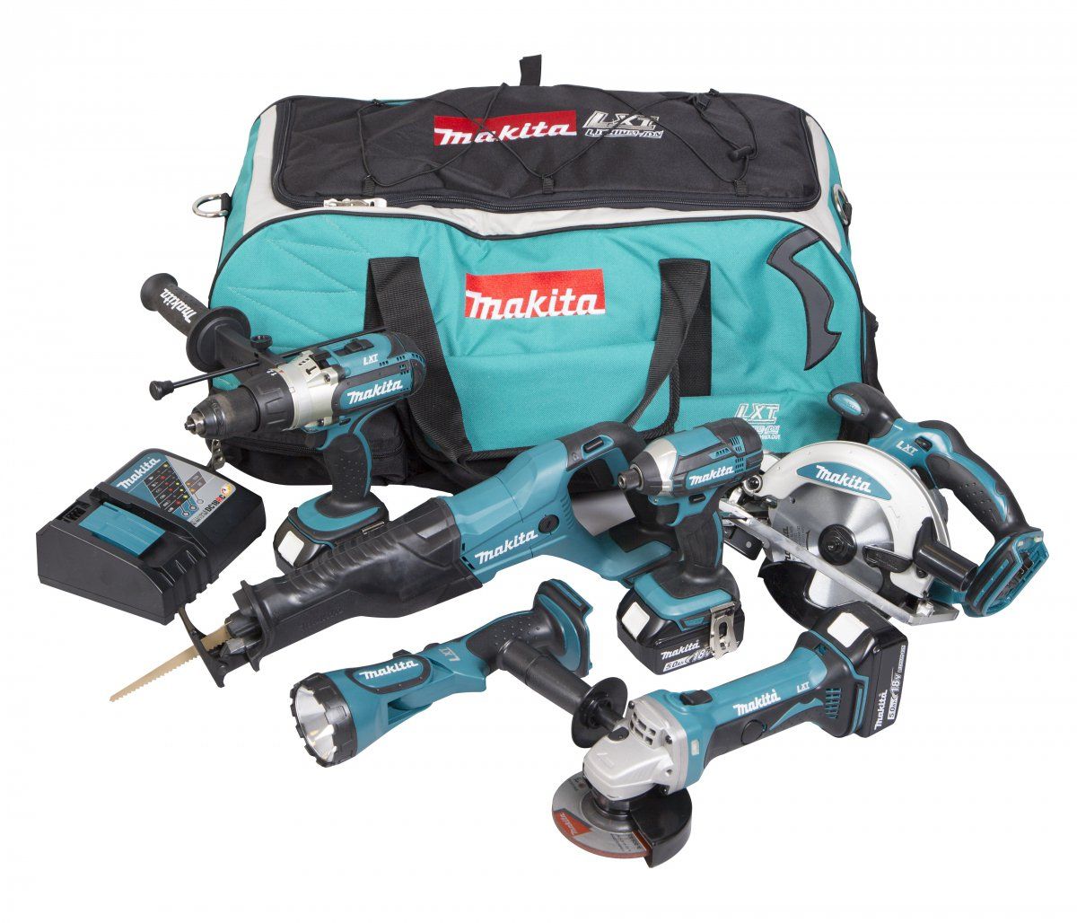 Tööriistakomplekt Makita DLX6043T (DTD152 + DHP451 + DSS610 + DGA452 + DJR186 +...