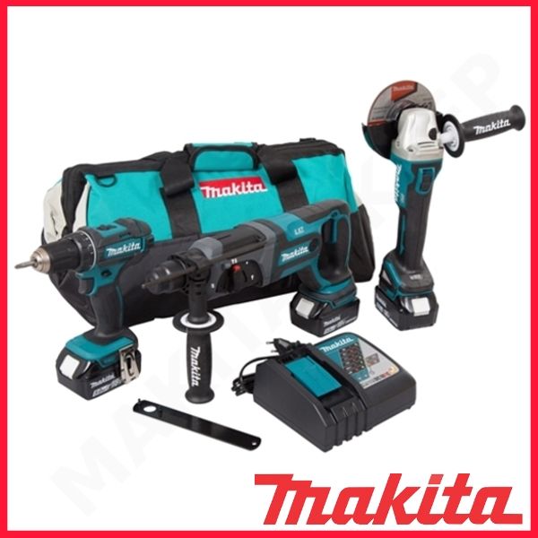 Tööriistakomplekt Makita DLX3078TX1 (DGA504 + DHR241 + DDF482); 18 V; 3x5,0 Ah aku