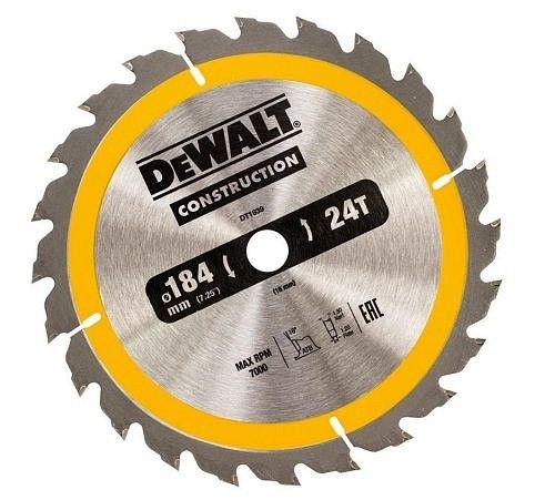 Saeketas puidule DeWalt; 184x1,8x16,0 mm; Z24; 16°