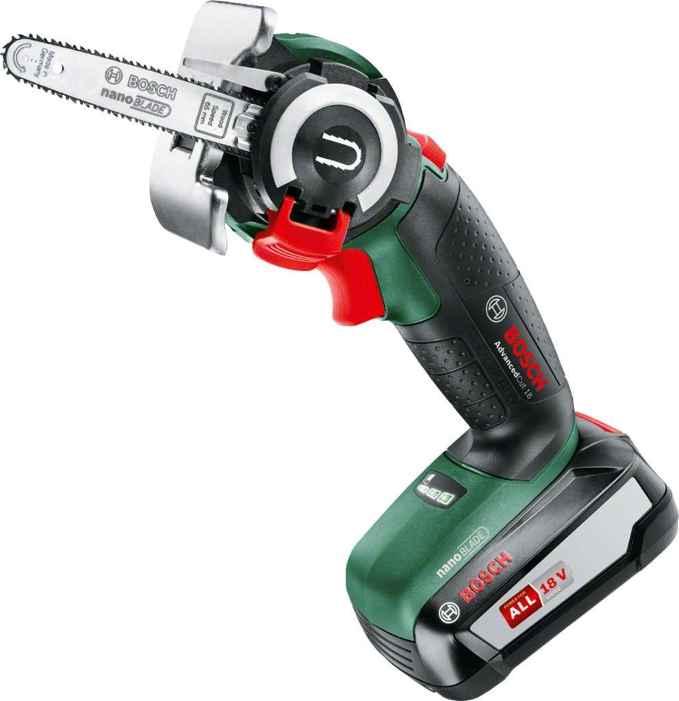 Kettsaag Bosch Advanced Cut; 18 V; 1x2,5 Ah aku; lati pikkus 6,5 cm