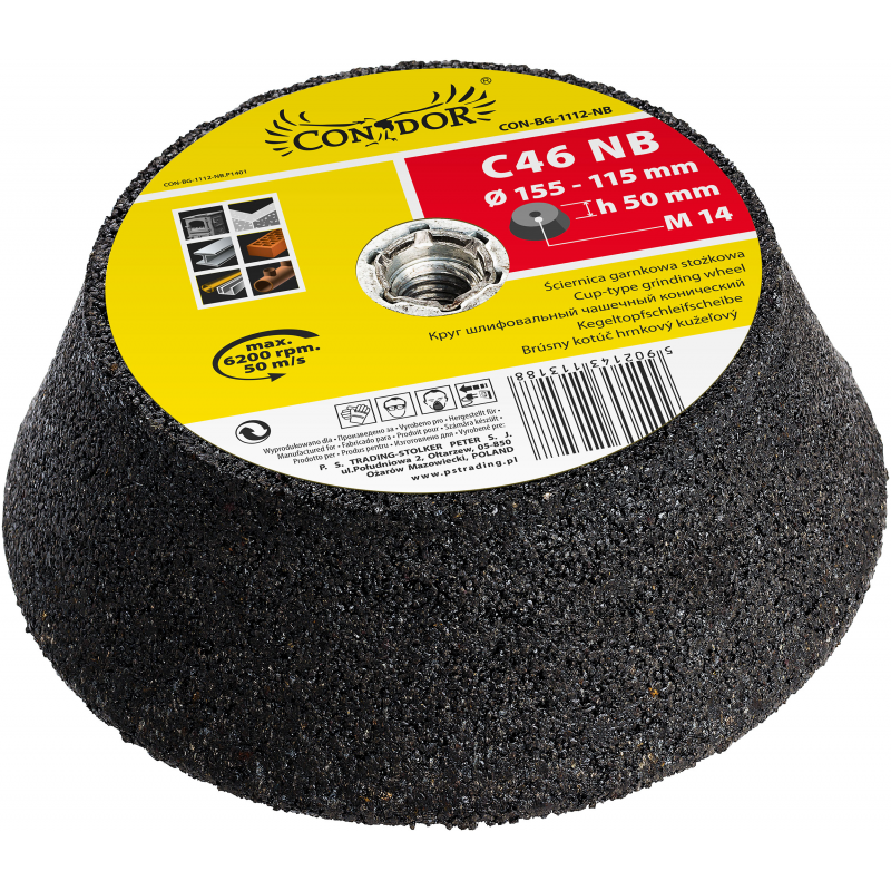 Lihvimistops Condor CON-BG-1112-NB; 155/115x50 mm