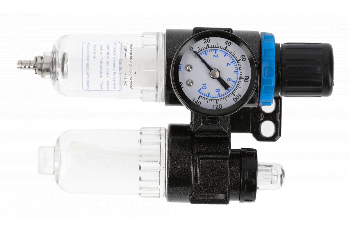 Õhufilter regulaatori ja õlitusega Hogert HT4R874; 1/4''