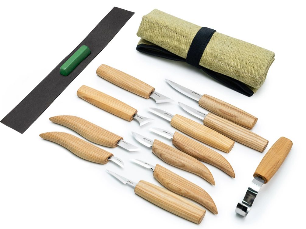 Nikerduskomplekt BeaverCraft S10; 12 tk; lusikate ja muude puittoodete nikerdamiseks