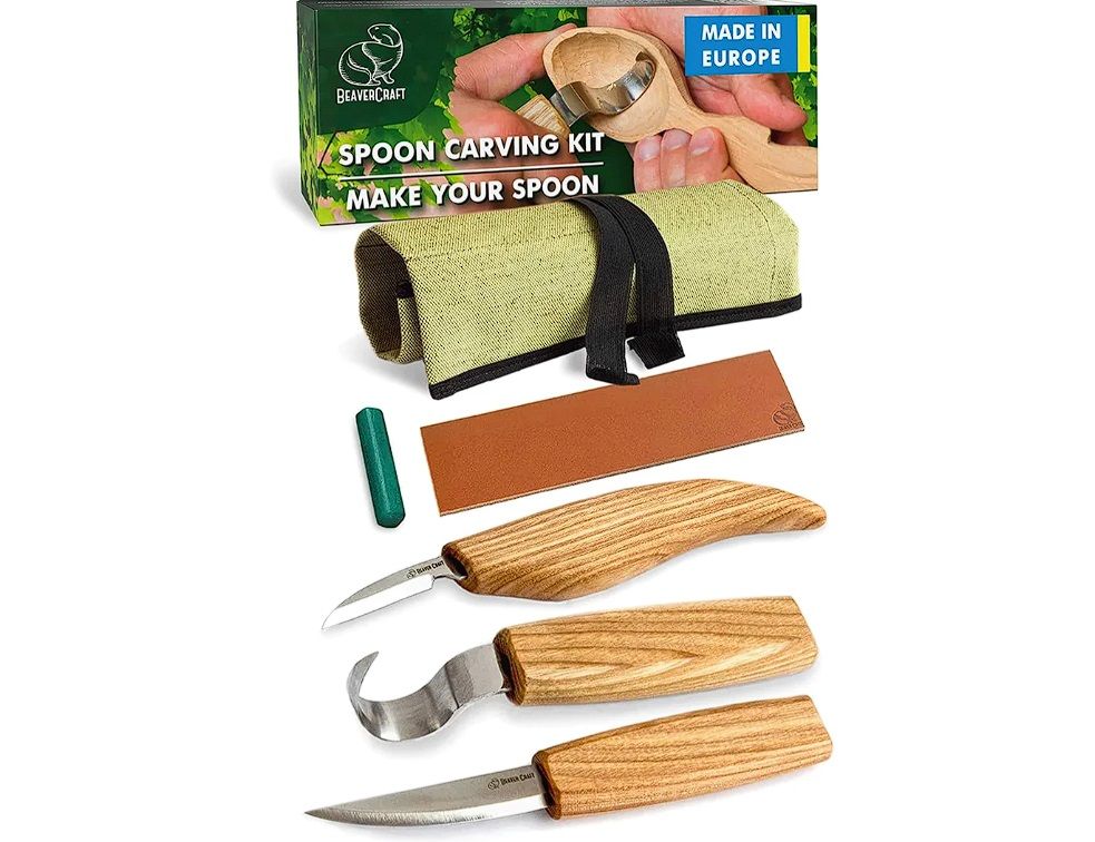 Nikerduskomplekt BeaverCraft S13; 5 tk; lusikate ja muude puittoodete nikerdamiseks