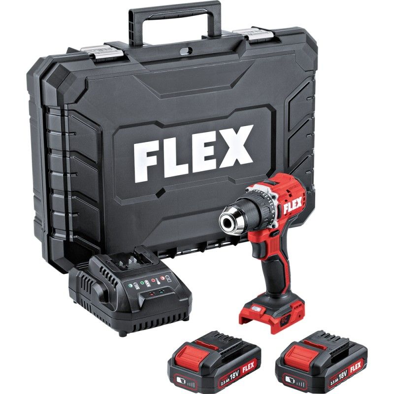 Trell-kruvikeeraja Flex DD 2G 18.0-EC LD/2.5 Set; 18 V; 2x2,5 Ah aku