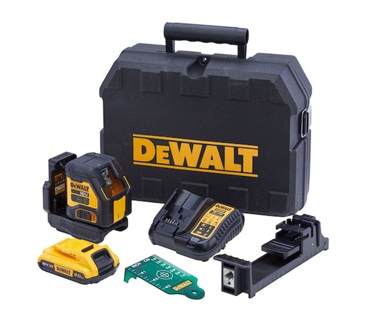 Ristjoonlaser DeWalt DCLE34021D1-QW; 18 V; 1x2,0 Ah aku