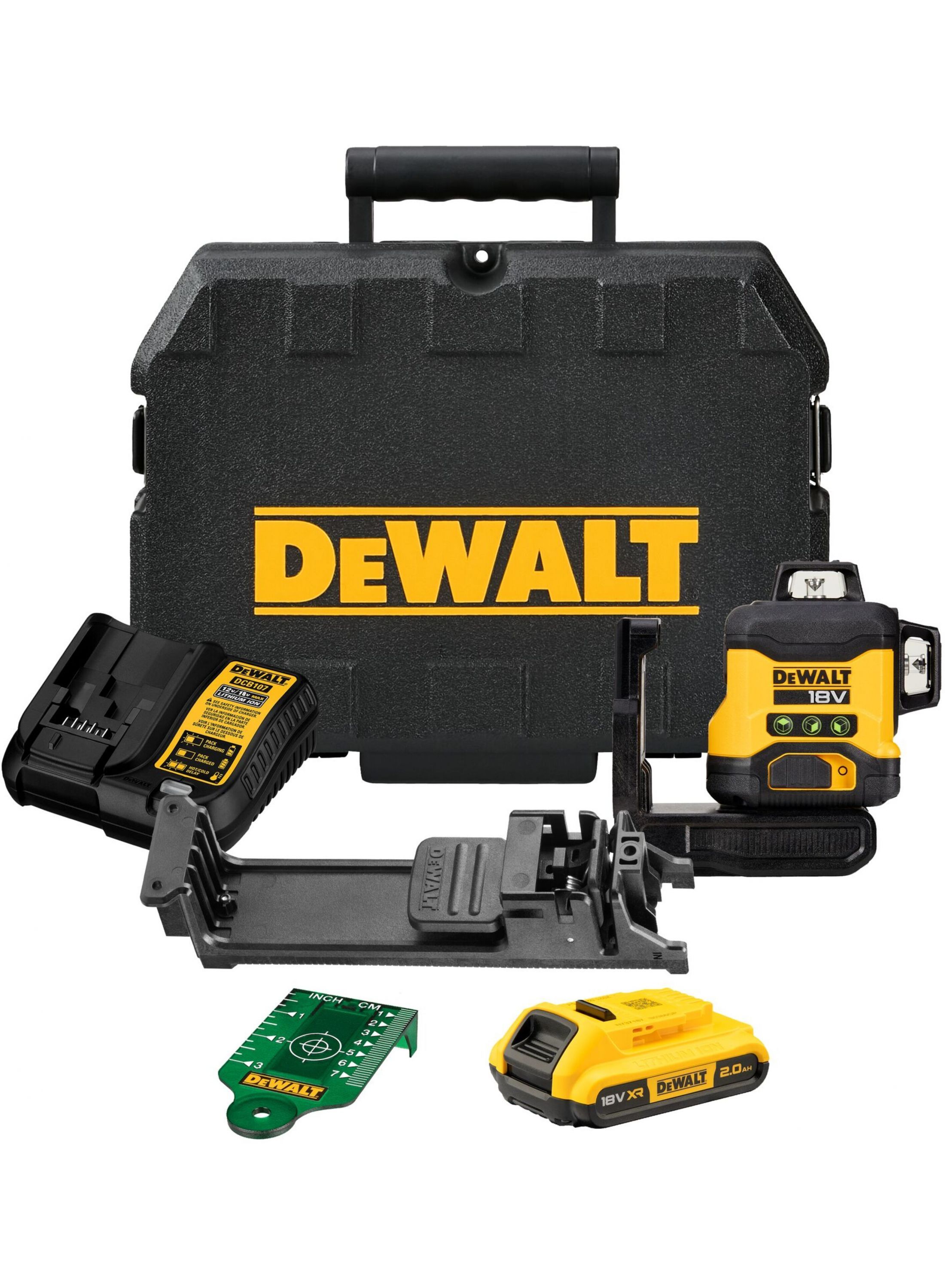 Ristjoonlaser DeWalt DCLE34031D1-QW; 18 V; 1x2,0 Ah aku