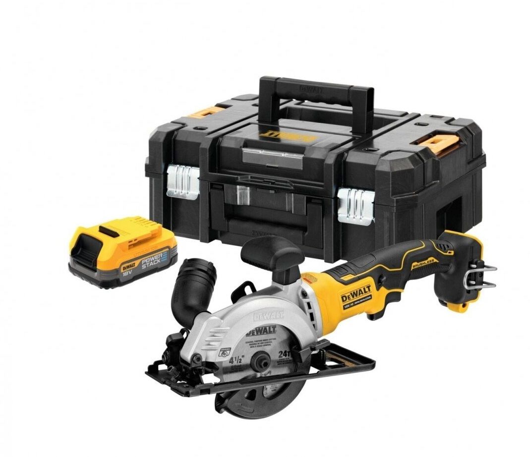 Nurklihvija DeWalt DCS571E1T-XJ; 18 V; 1x1,7 Ah aku