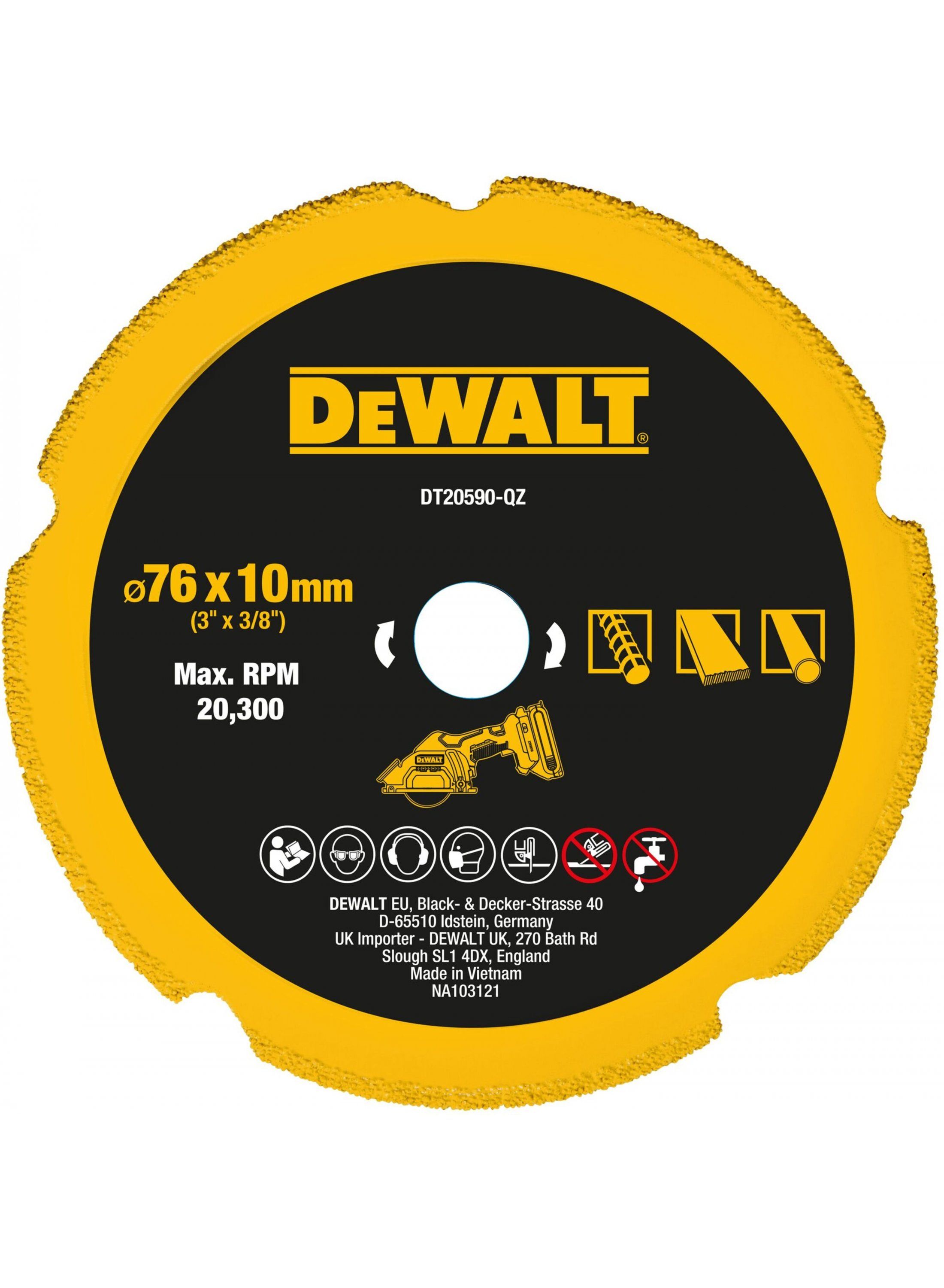 Teemantlõikeketas DeWalt DT20590-QZ; 76 mm