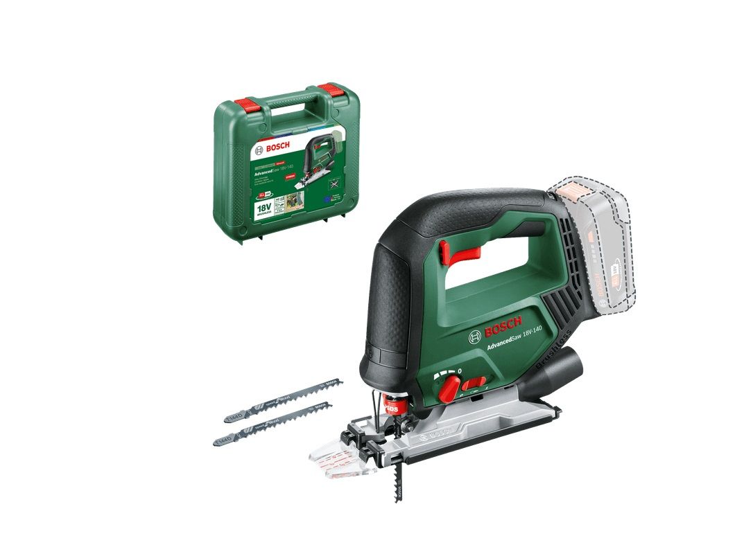 Akutikksaag Bosch Advanced Saw 18V-140; 18 V (ilma aku ja laadijata) + Kandekohver