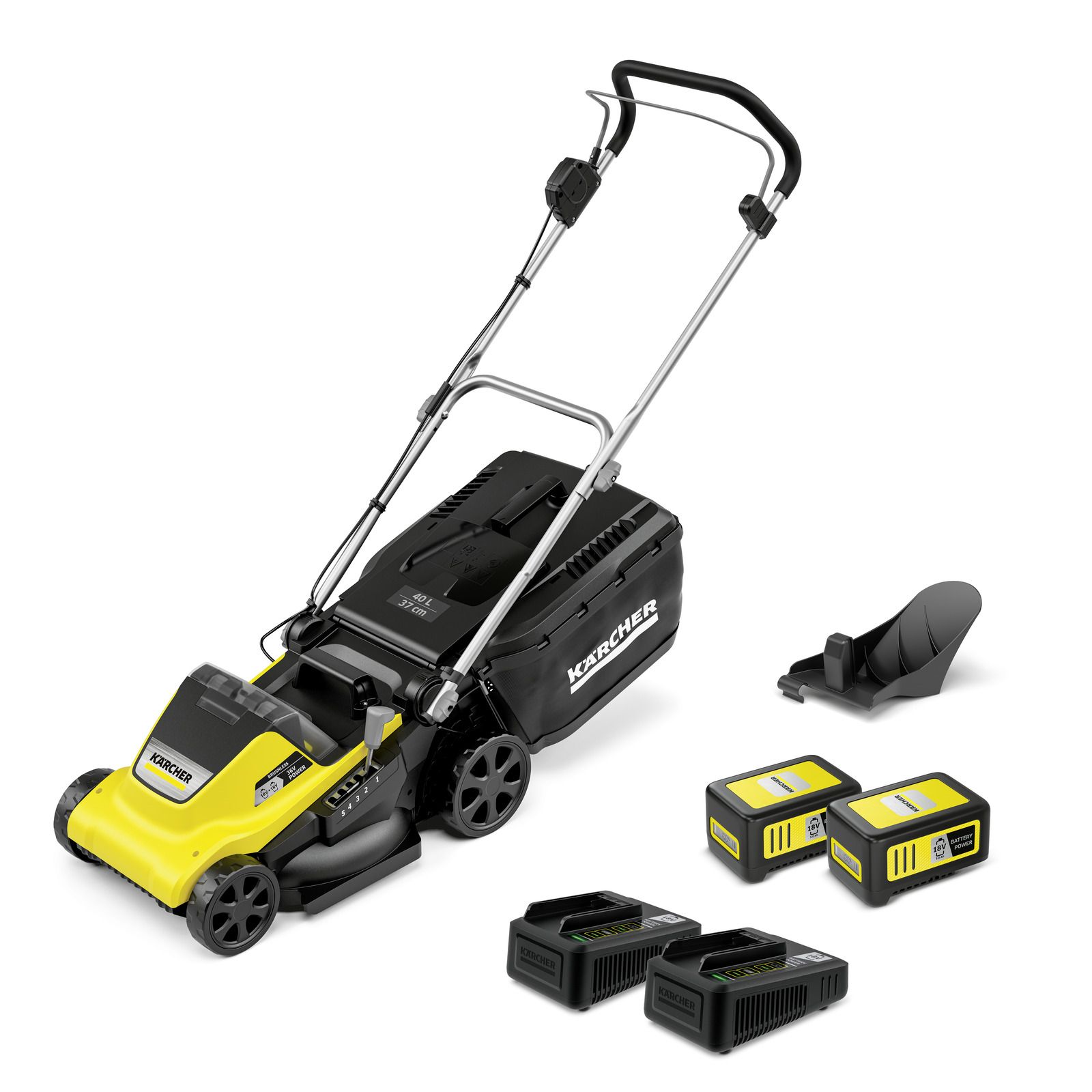 Juhtmevaba muruniiduk Karcher LMO 4-18 Dual Battery Set; 18 V; 2x5,0 Ah aku