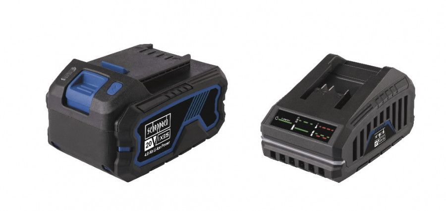 Aku Scheppach SBSK 4.0; 20 V; 4,0 Ah; Li-ion + Laadija