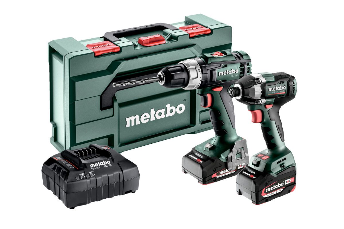 Tööriistakomplekt Metabo 685194000 (BS 18 L + SSD 18 LT 200 BL); 18 V; 1x2,0/4,0 Ah aku