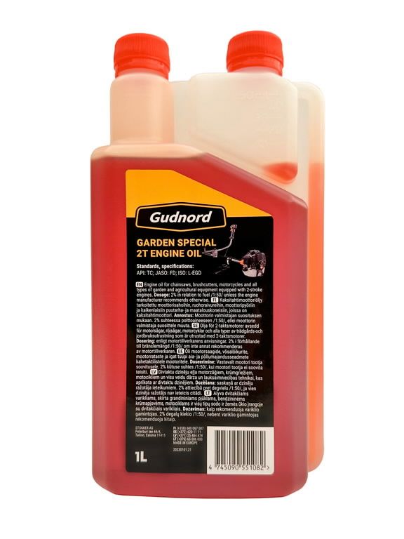 Õli kahetaktilisele mootorile Gudnord Garden Special 2T; 1 l