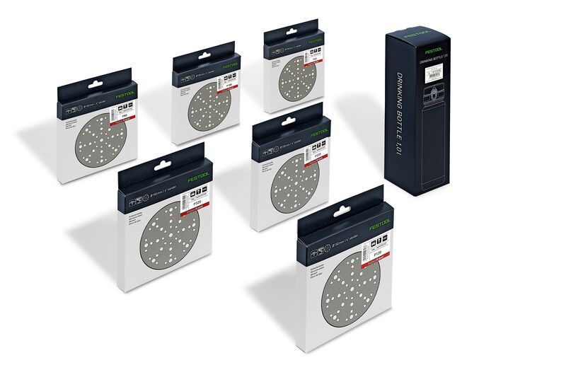 Lihvpaber Festool Granat; 150 mm; P60/80/120/180/220/320; 60 tk. + Tarvikud