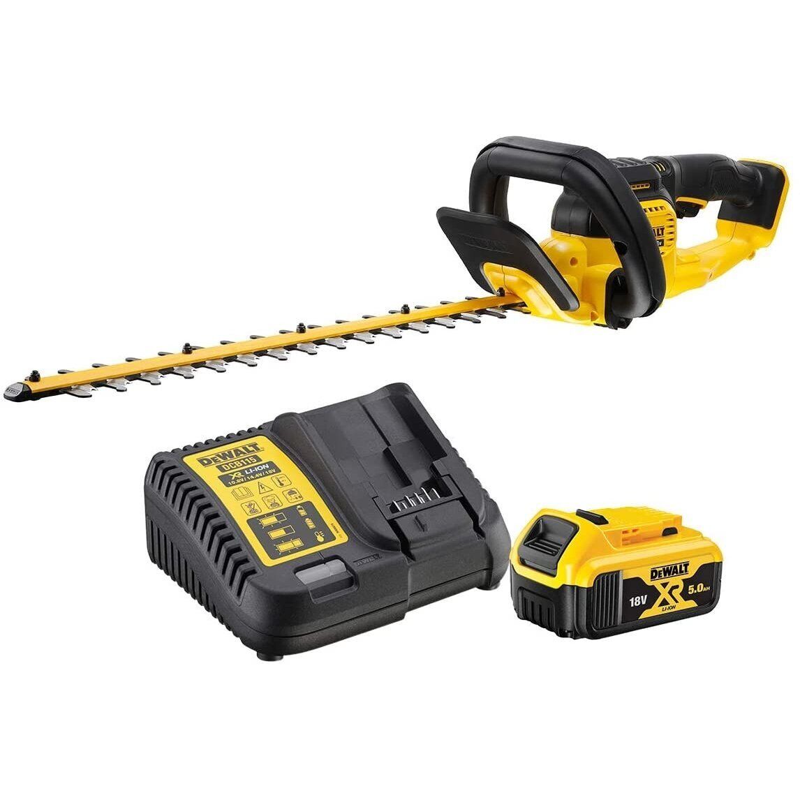 Hekikäärid DeWalt DCMHT563P1-QW; 18 V; 55 cm; 1x5,0 Ah aku