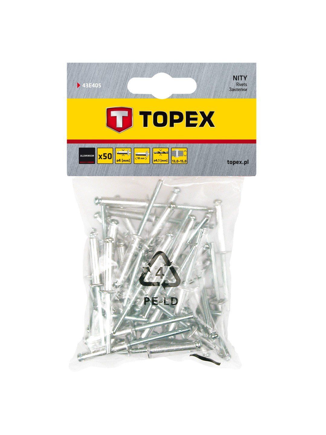 Needid Topex 43E405; 4,0x18 mm; 50 tk
