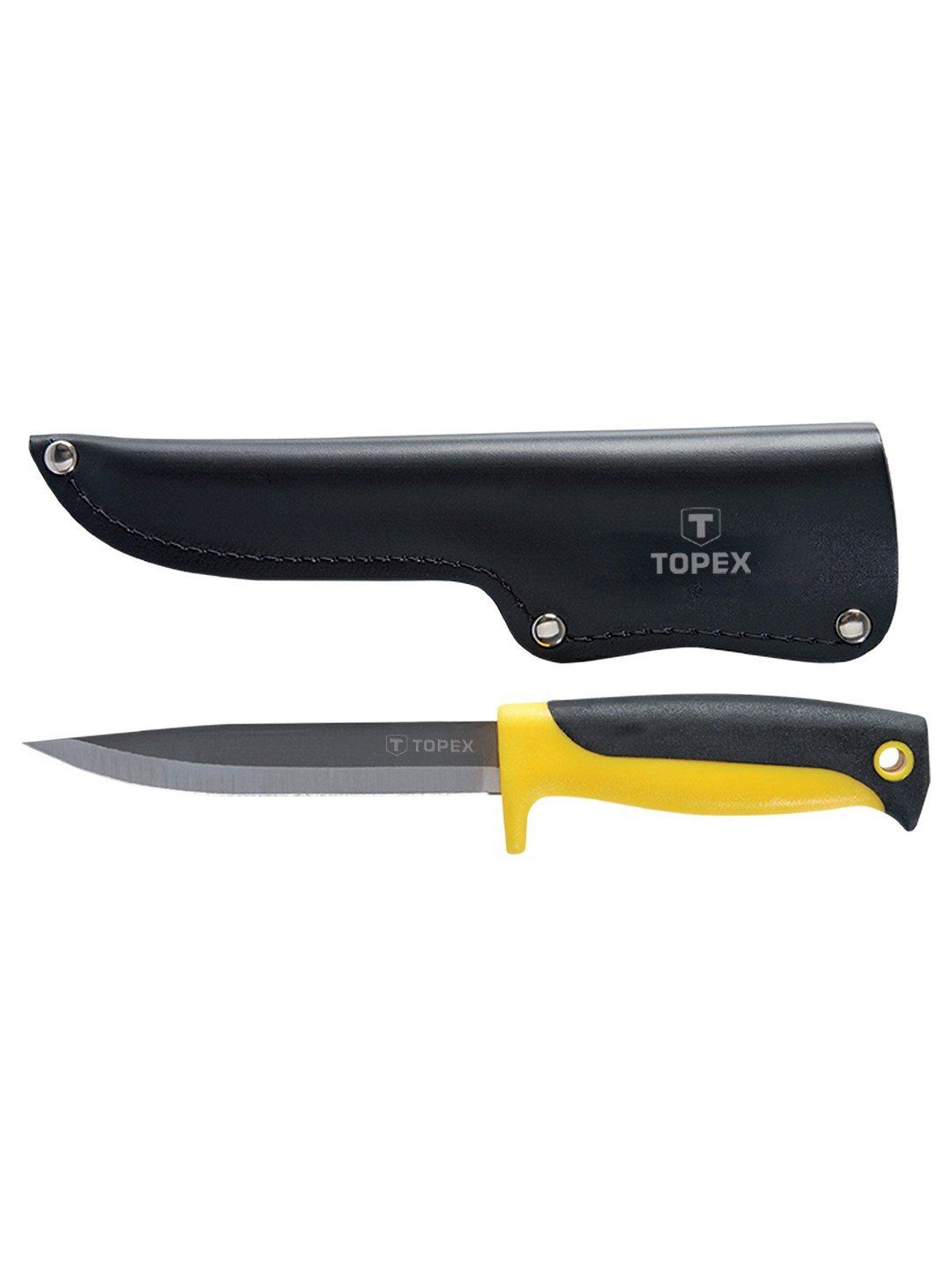 Fikseeritud teraga nuga, tupega Topex 98Z103; 120 mm