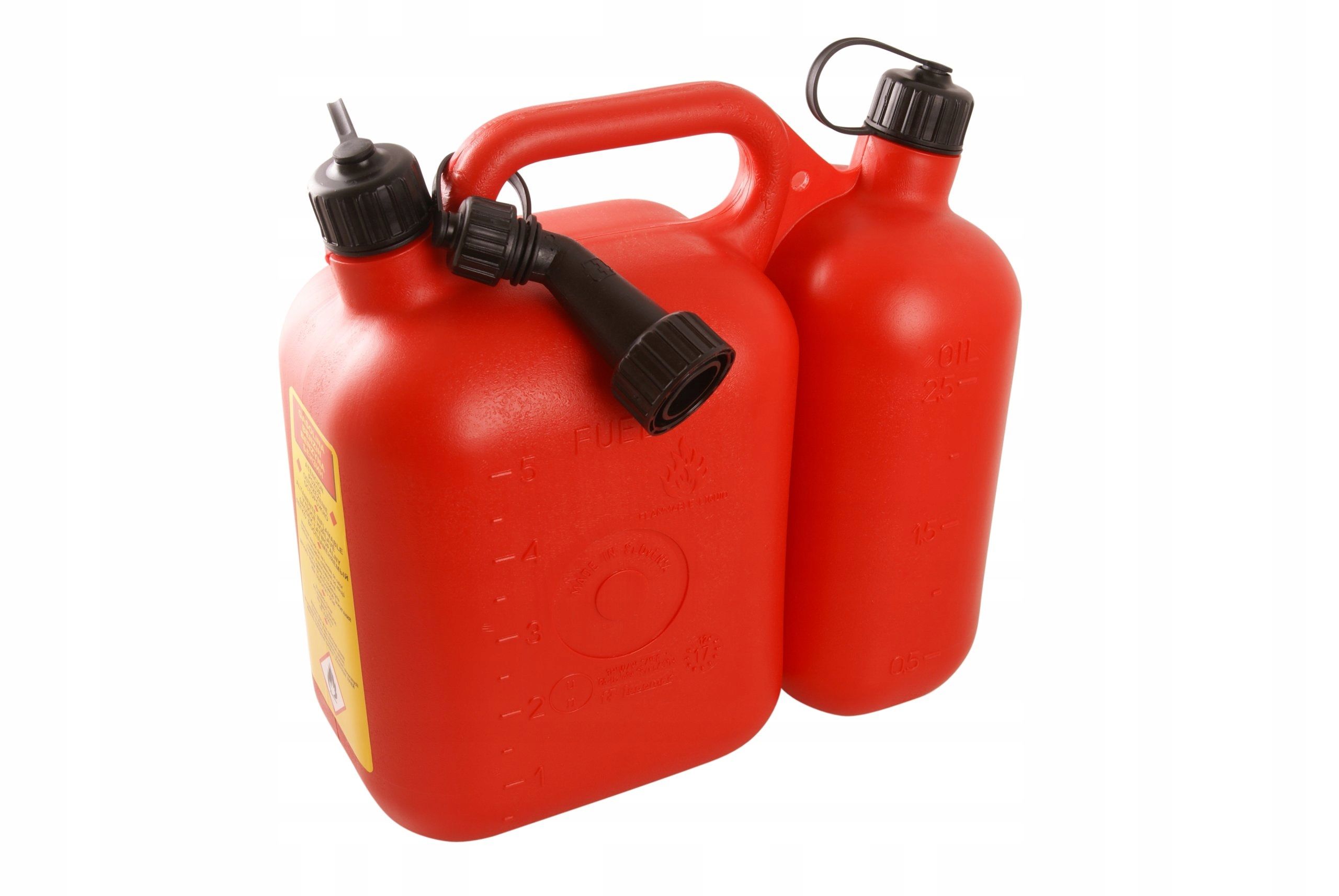 Paak kütuse hoidmiseks Tecomec 5170901; punane (5 l) + määrdeõlipaak (2,5 l)