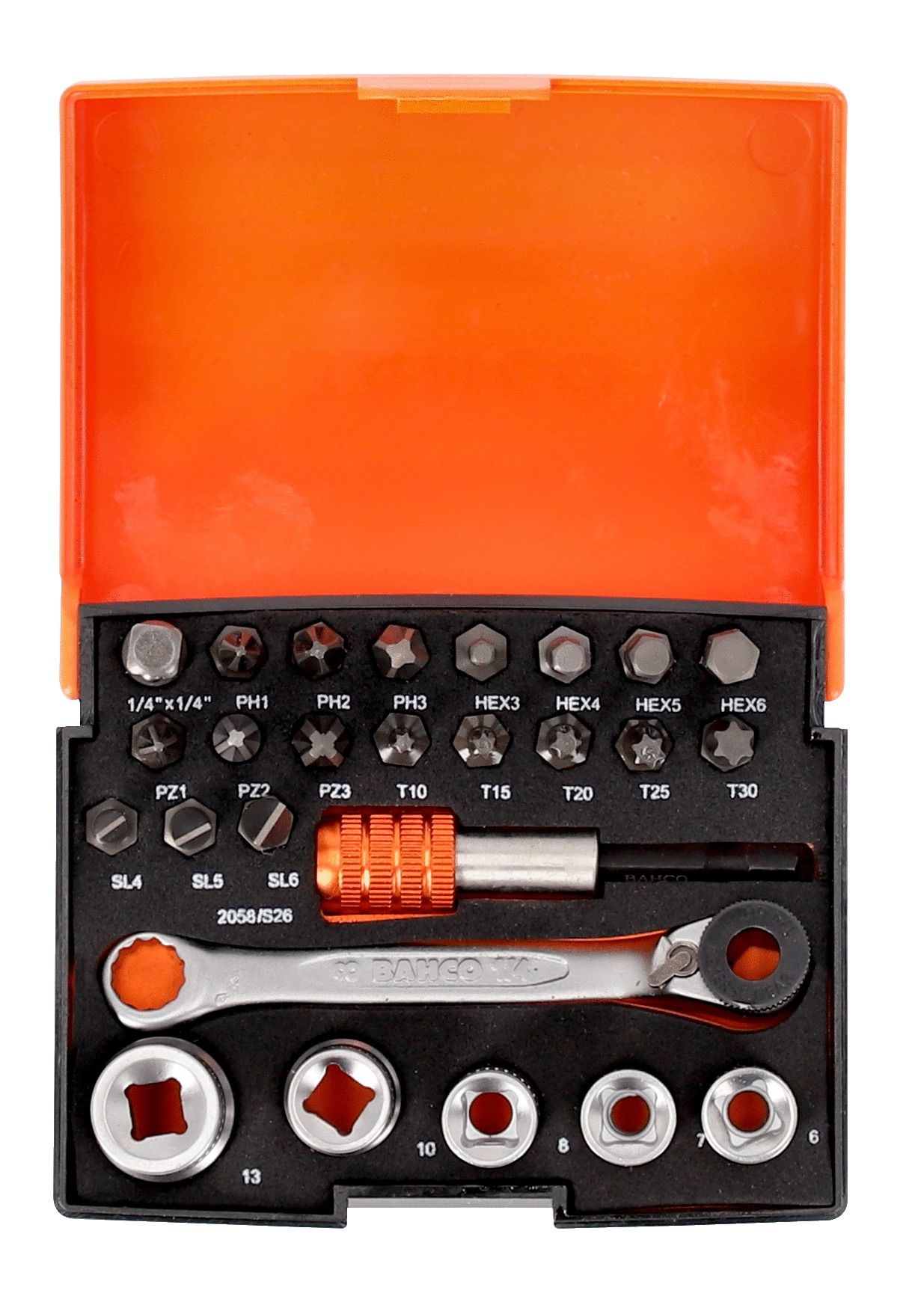 Tööriistakomplekt Bahco SB2058/S26; 1/4''; 26 tk