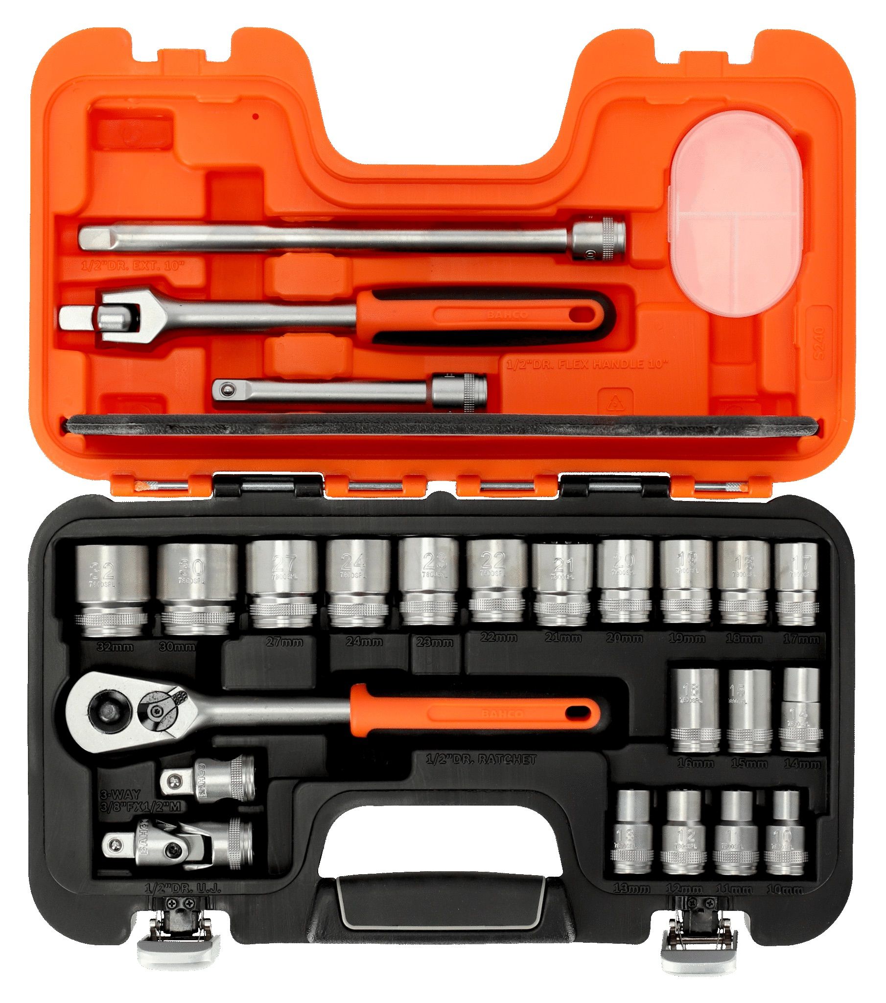 Tööriistakomplekt Bahco S240-SPL; 1/2''; 24 tk