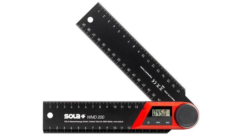 Digitaalne nurgamõõtur Sola WMD200; 200 mm