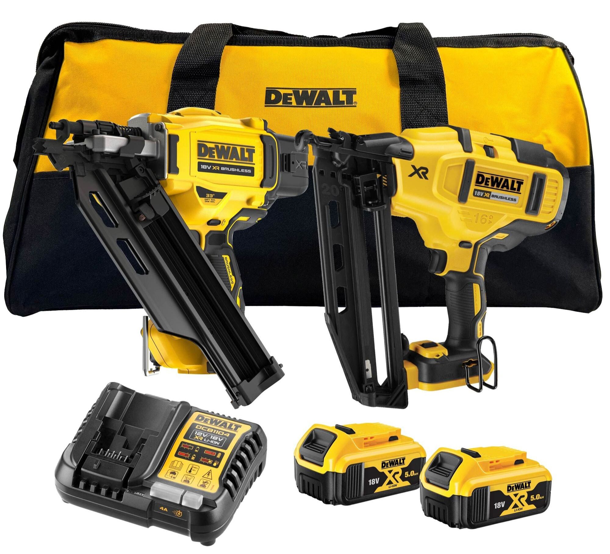 Tööriistakomplekt DeWalt DCK246P2-QW (DCN930 + DCN660); 18 V; 2x5,0 Ah aku