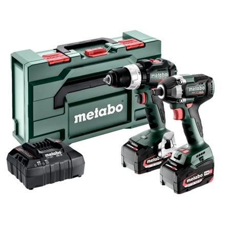 Tööriistakomplekt Metabo Combo Set 2.9.3 (BS 18 LT BL + SSW 18 LT 300 BL); 18 V; 2x5,2 Ah aku