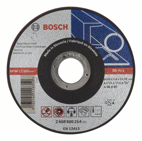 Abrasiiv lõikeketas Bosch A46 S BF; 115x1,6 mm