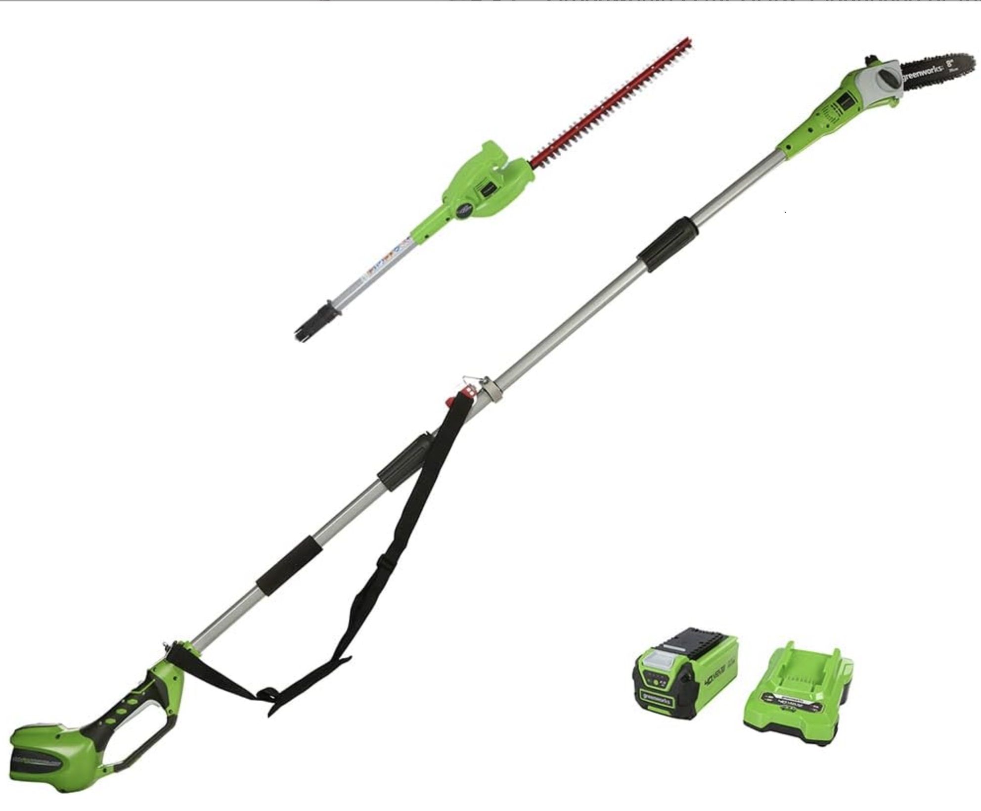 Multifunktsionaalne aiatööriist Greenworks GD40PSHK4; 40 V; 1x4,0 Ah aku