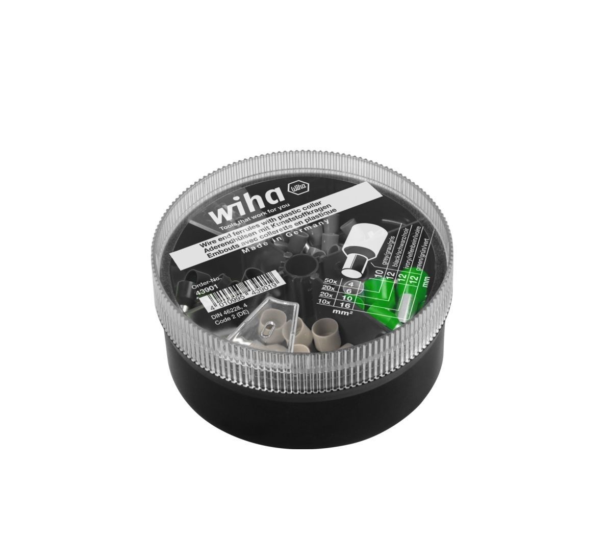 Otsakute komplekt Wiha W43901; 4-16 mm; 100 tk